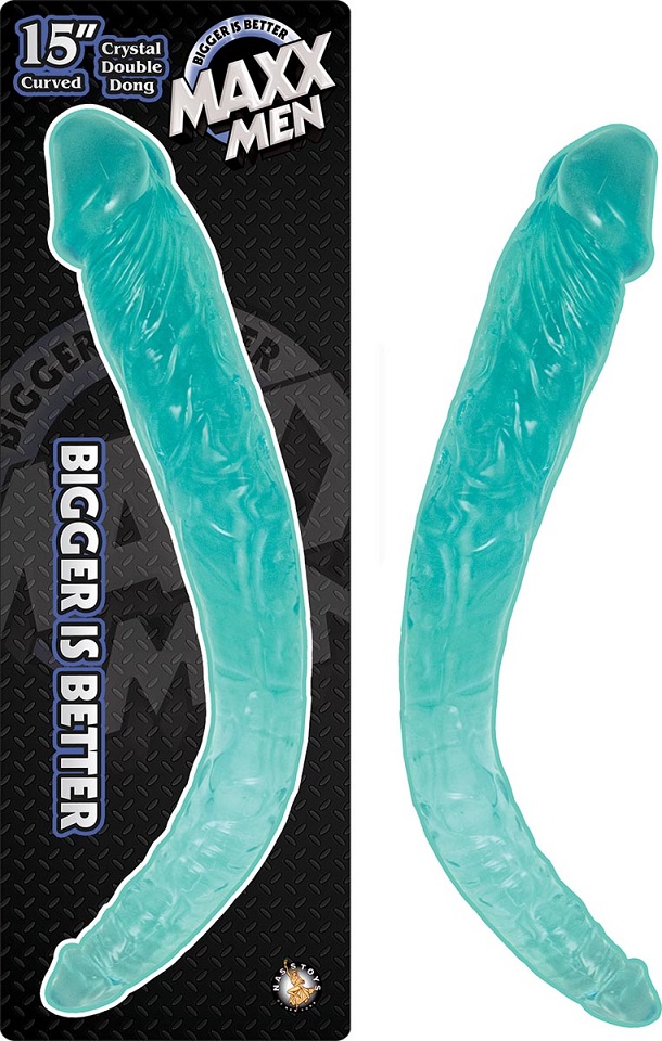 Bigger is better
Waterproof
Phthalates free
Material – PVC... Nasstoys - Maxx Men 15" Double Dildo - Blue photo-4