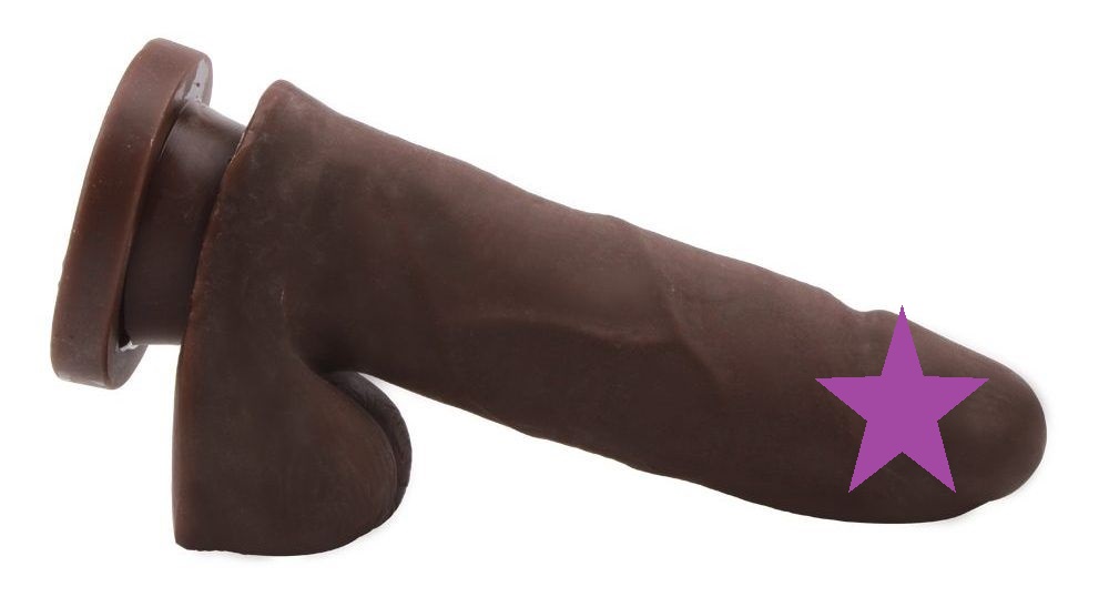 Anti-bacterial, Better-thanreal, Flexible Spine, Dual Densit... Chisa - Glad Eye Dual Density Dildo - Brown photo-2