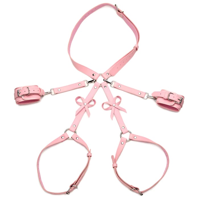 The use of your body is a gift; treat it like one with this ... Strict - Bows Bondage Harness - Pink - XL/2XL photo-7