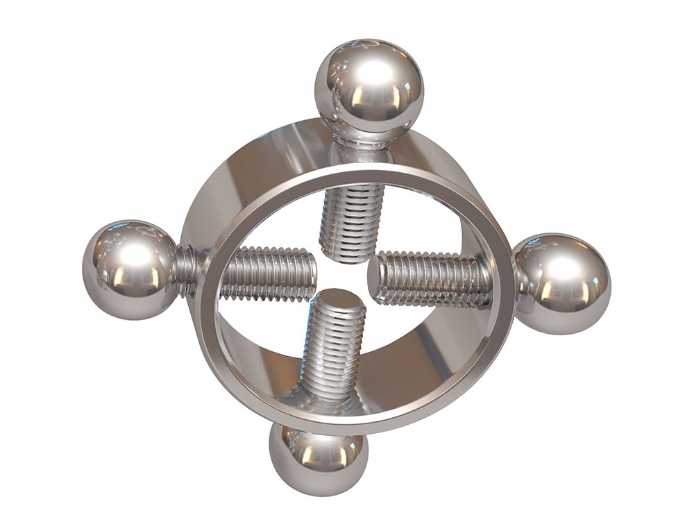 Hands-free Nipple Play, Fully Adjustable For Perfect Fit, No... Chisa - 4-Point Squeezing Nipple Grips - Silver photo-4