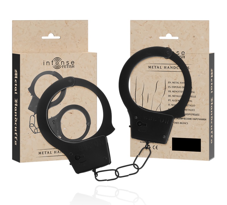 Introducing provocative and sensual set of Metal Handcuffs f... Intense - Metal Handcuffs - Black photo-2