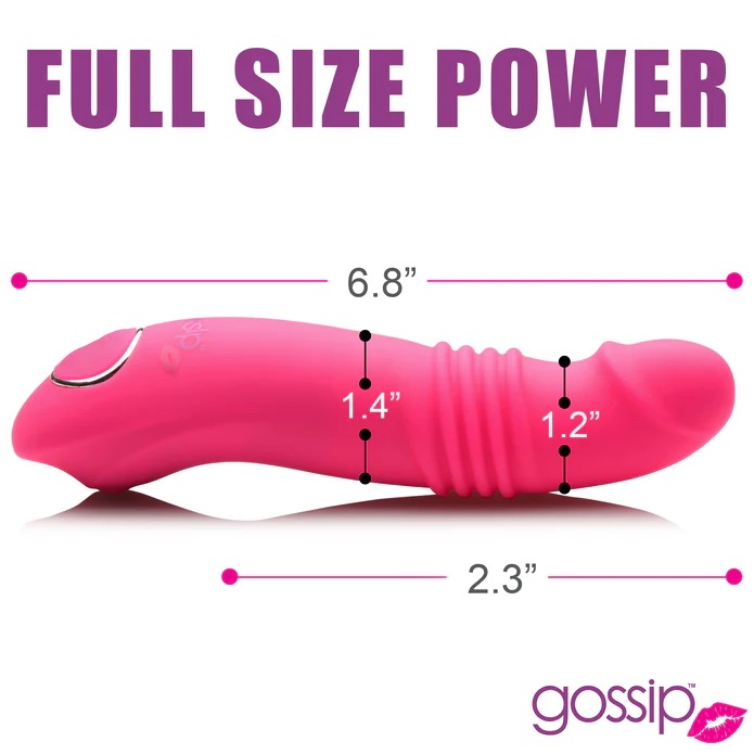 This vibrant and colorful vibrator comes with powerful thrus... Gossip - Blasters Thrusting Vibrator - Magenta photo-10