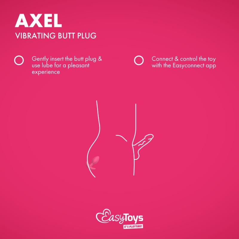 Enjoy some exciting anal stimulation with this beautiful pin... Easytoys - Axel APP EasyConnect Vibro Plug - Pink photo-4