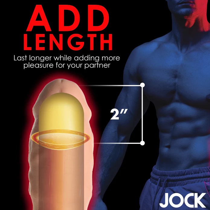 Satisfy your partner's craving for a larger rod with thi... Jock - 2" Extra Thick Sleeve - Flesh photo-6