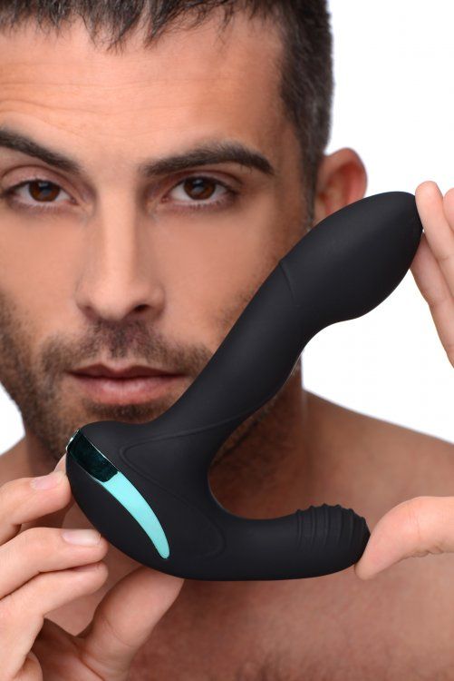 Coax a more intense orgasm out of yourself with a high-tech ... Prostatic Play - Maverick Prostate Stimulator Rotating Vibrating - Black photo-3