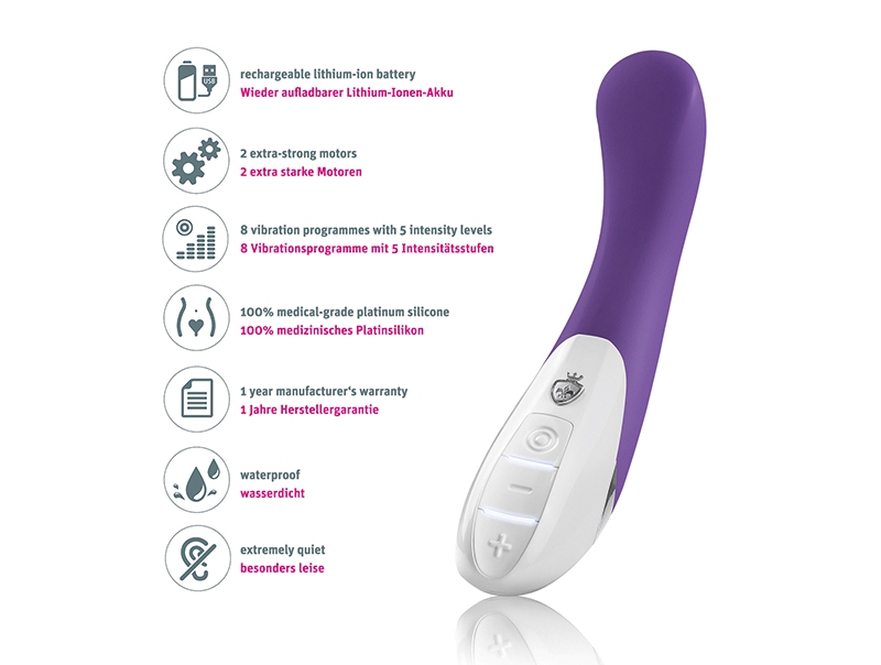 Al Punto is bent so that his point hits the G-spot. Proudly ... Mystim - Al Punto Vibrator - Purple photo-5