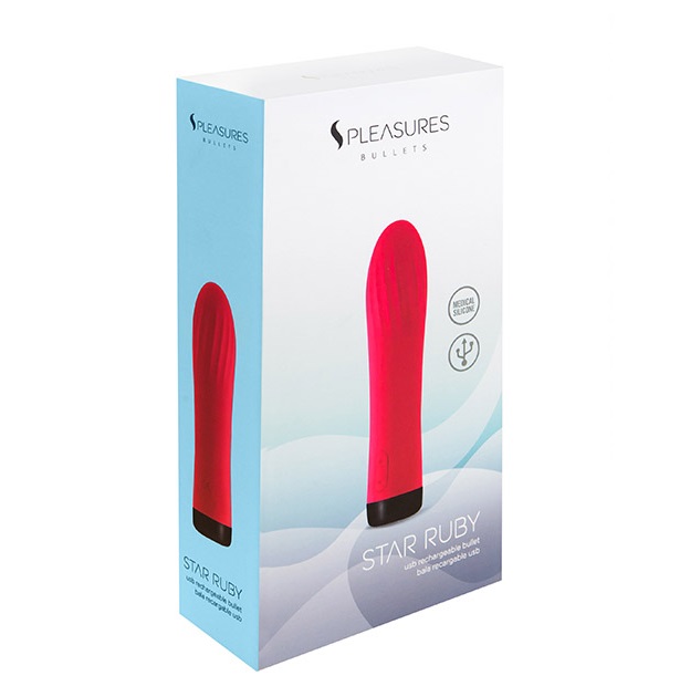 Star Ruby is a cherry colored vibrating bullet that is made ... S Pleasures - Star Ruby Bullet - Pink photo-4