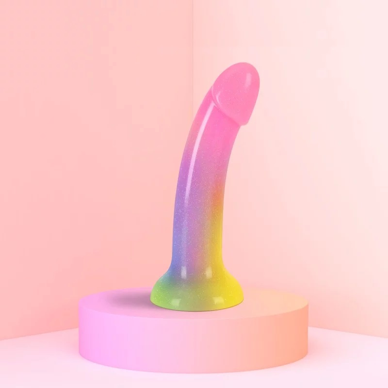 This new range of dildos, each one more fun and cutely kawai... Love to Love - Stargazer Glitter Dildo - Pink photo-4
