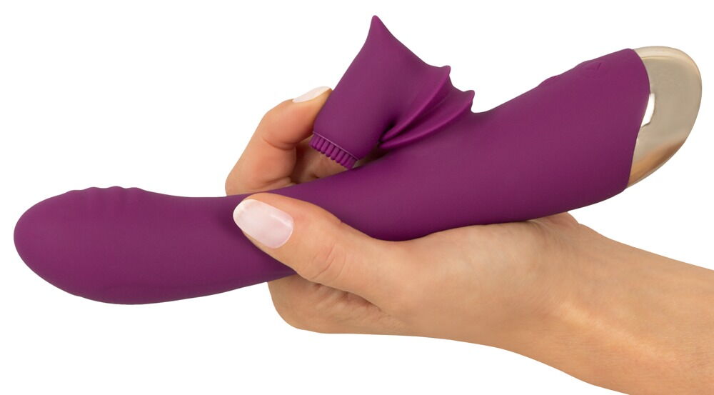 The handy 2 Function Vibrator with Moving Clitoris Tickler f... Javida - Moving 2 Function Vibrator - Purple photo-4