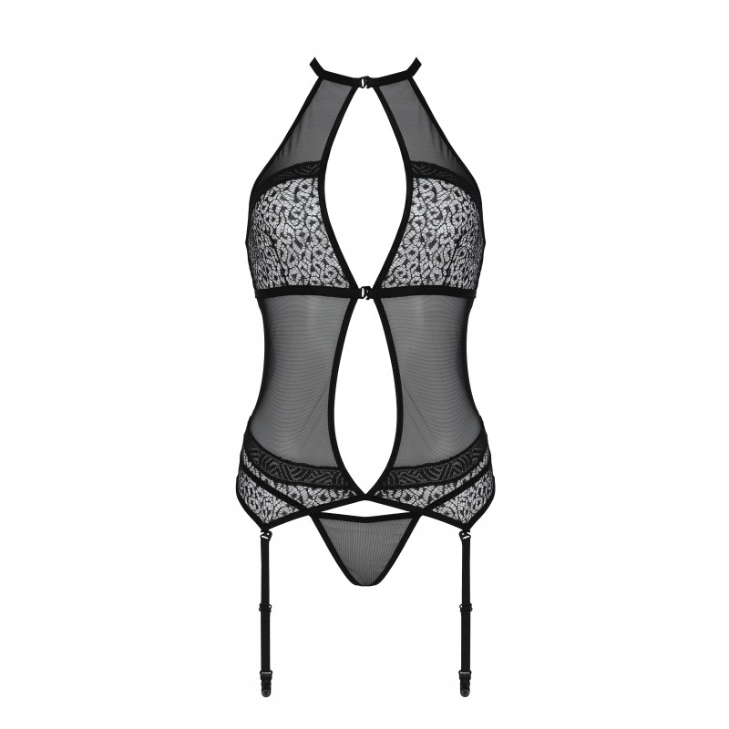 You will blossom at the sight of this corset on you. Satara ... Passion - Satara Corset - Black - L/XL photo-3