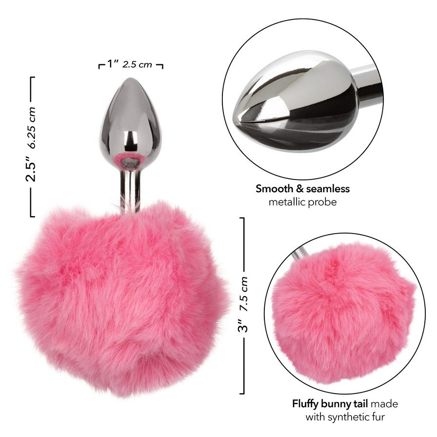 Play free with the Running Wild Bunny Tail, a sleek and soph... CEN - Running Wild Bunny Tail Plug - Pink photo-4