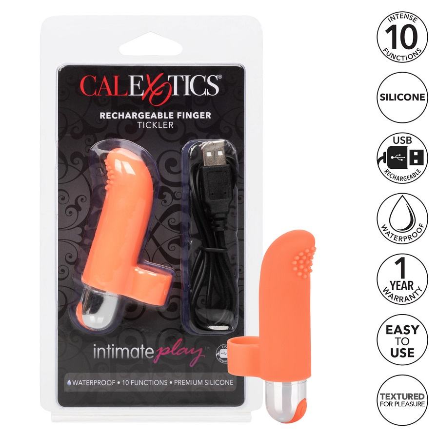 Take pleasure back into your own hands and get playful with ... CEN - Intimate Play Finger Tickler - Orange photo-9