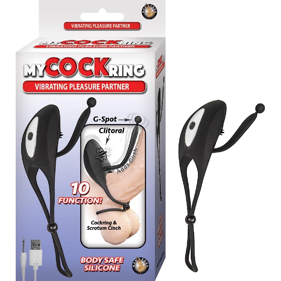 Enhance your intimate moments with the My Cock Ring Vibratin... Nasstoys - Pleasure Vibro Ring - Black photo-4