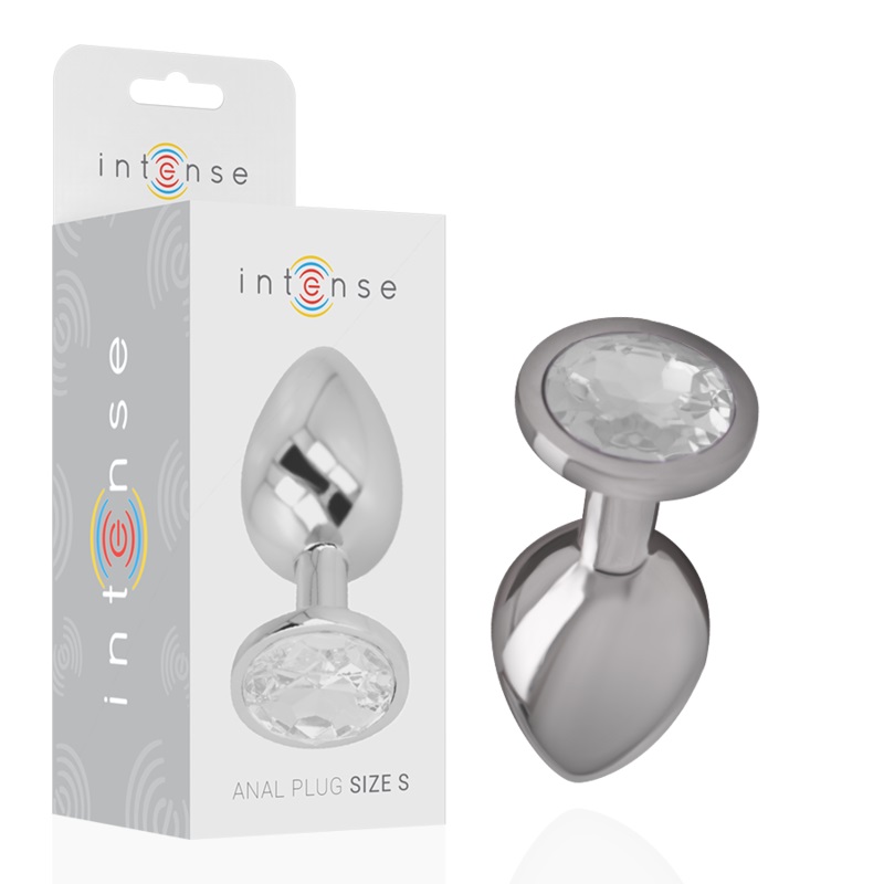 Let your buttocks shine with the anal plug from Intense, dec... Intense - Metal Gem Plug S - Clear photo-6