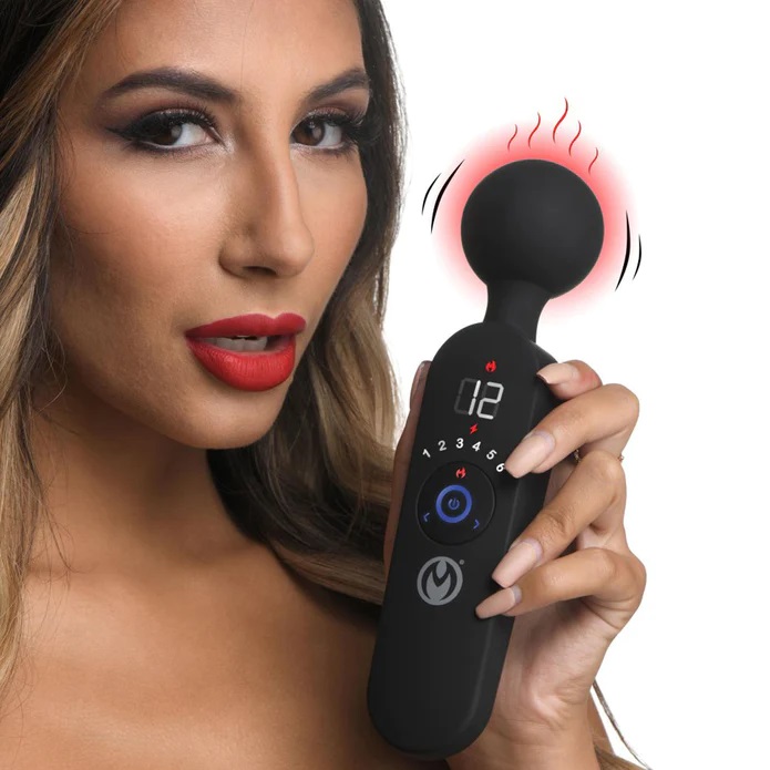Get ready for a hot date with your favorite toy! This premiu... Master Series - 72X Thunder Heating Massager - Black photo-2