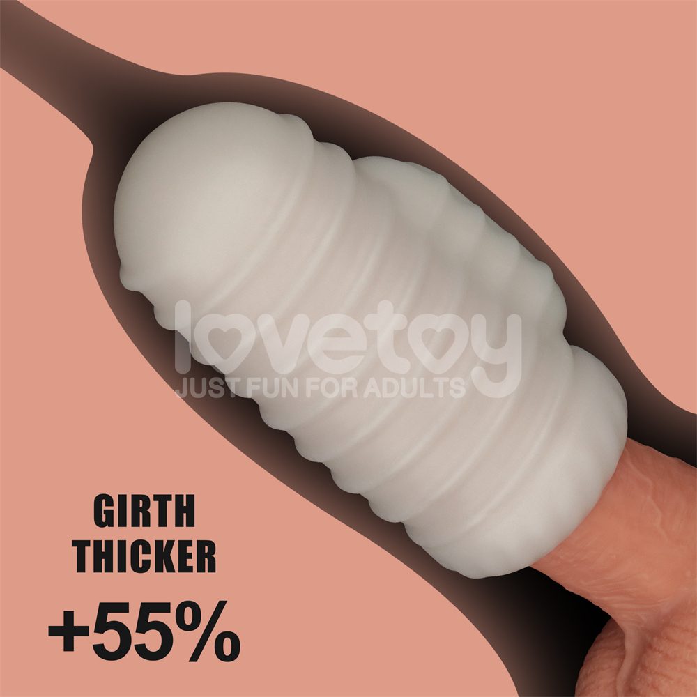 Discover ultimate pleasure and versatility with the Lovetoy ... Lovetoy - Knights Ring Vibro 2in1 Sleeve - Wavy photo-10