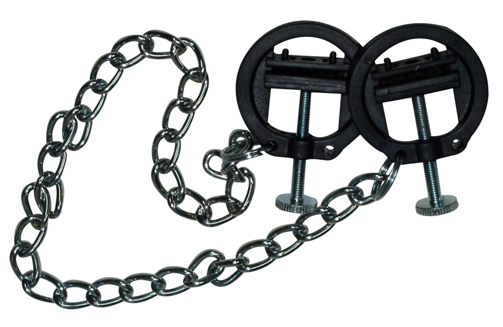 For an arousing sight and thrilling sensations when they are... FC - Nipple Clamps w Chain photo-2