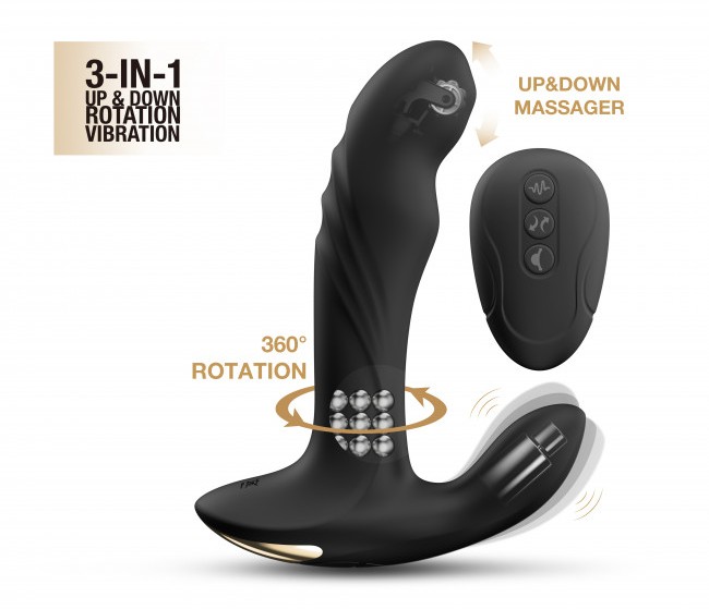 As an improved prostate massager equipped with three motors,... Dorcel - Multi P-Joy Anal Vibe - Black photo-3
