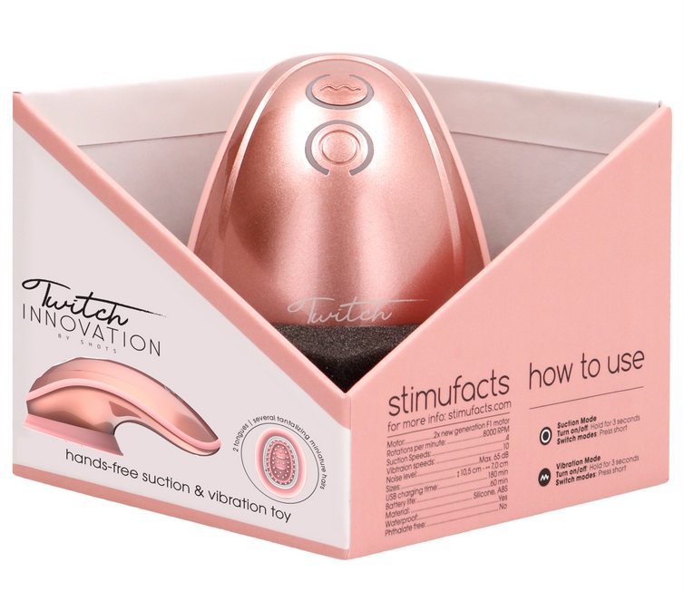 This hands-free, beautifully designed, small and innovate to... Innovation - Twitch Suction Vibrator - Rose Gold photo-11