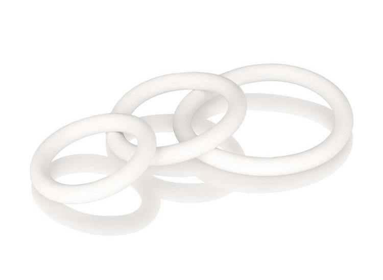 Enhance your erotic sensual satisfaction and performance wit... CEN - Rubber Ring - 3 Piece Set - White photo-2