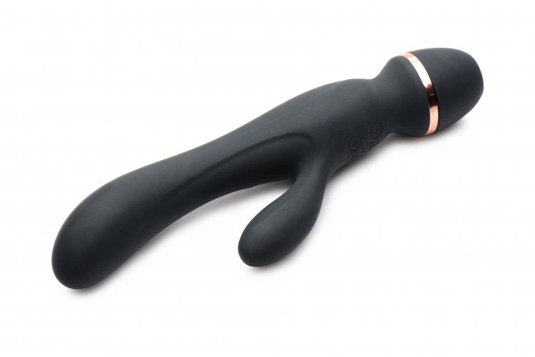 This double-sided pleasure tool provides supreme ecstasy in ... Inmi - Shegasm Supreme 3-in-1 Silicone Stimulator - Black photo-5
