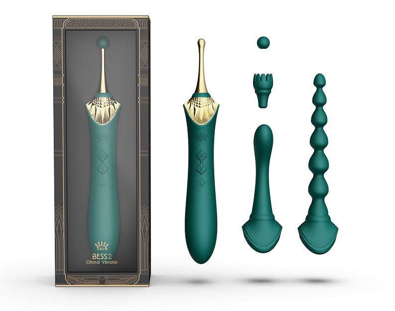 Bess offers the most targeted stimulation thanks to its inno... Zalo - Bess 2 Heating Dual Vibrator - Turquoise Green photo-16