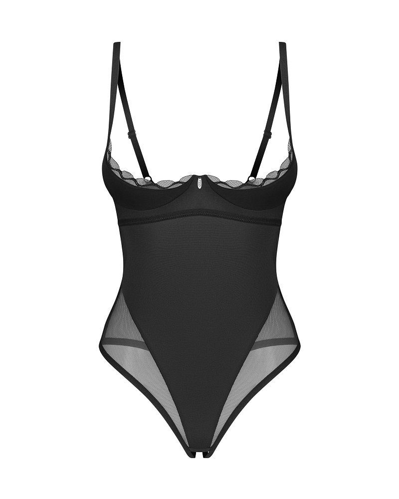 Discover the Stelisa crotchless teddy with a half-bra and hi... Obsessive - Stelisa Crotchless Body - S/M photo-4