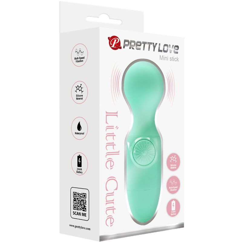Experience the orgasmic magic of the Wonder Mini stick by Pr... Pretty Love - Little Cute Mini Massager - Green photo-8