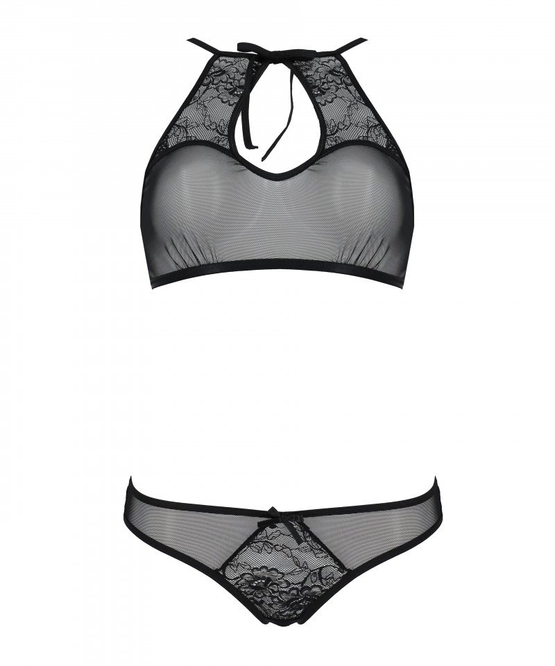 Bra and matching thongs will create a timeless set that will... Passion Eco - Ursula Set - Black - L/XL photo-3