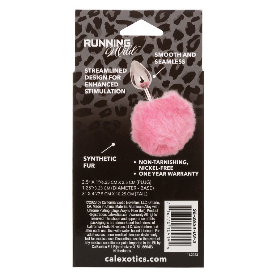 Play free with the Running Wild Bunny Tail, a sleek and soph... CEN - Running Wild Bunny Tail Plug - Pink photo-7
