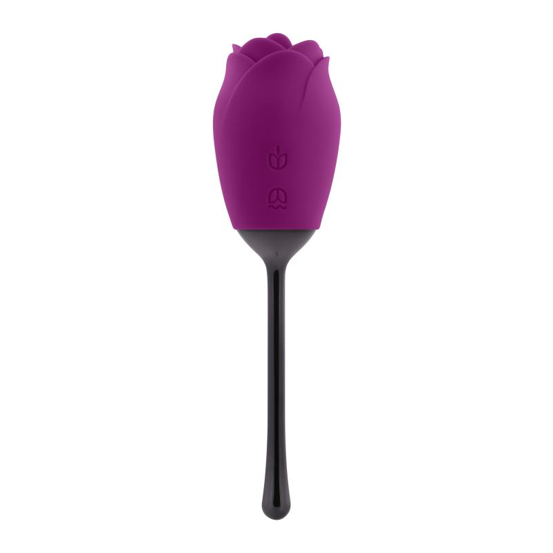 Your eyes aren't deceiving you. This rose is so beautifu... Playboy - Petal Vibrator - Purple/Black photo-3