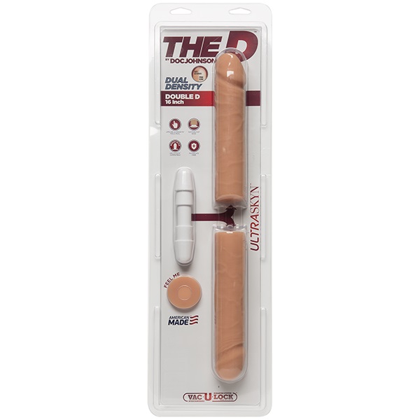 Everybody wants it! The 16 Inch Double D features two realis... Doc Johnson - 16" Double Dildo - Vanilla photo-4