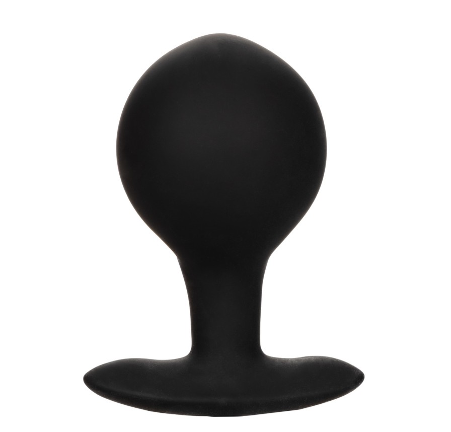 The CalExotics Large Weighted Silicone Inflatable Plug is a ... CEN - Weighted Inflatable Plug L - Black photo-6
