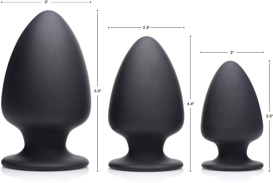 Bum play has never been easier with this squeezy, bendy butt... Silexpan - 3.5'' Anal Plug - Black photo-4