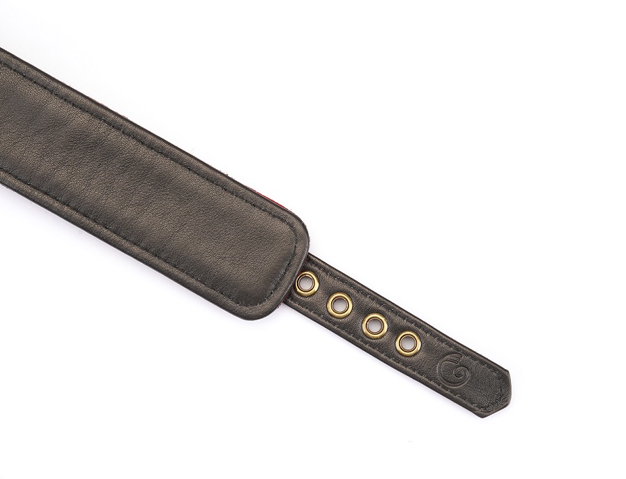 Liebe Seele - Rosy Lamb Leather Collar w Leash - Red photo-8