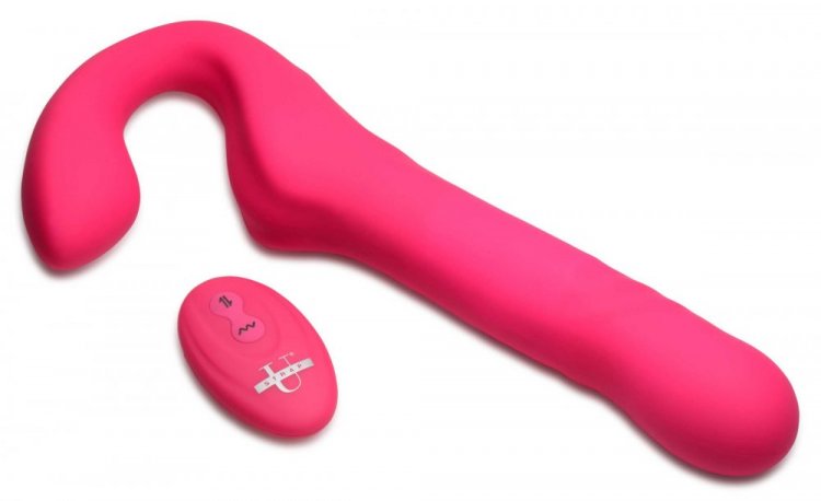 This strapless strap-on gives a little more power to each th... Strap U - Mighty-Thrust Strapless Strap-On - Pink photo-4