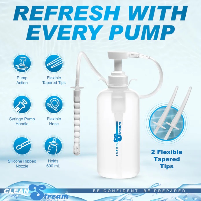 Introducing compact, travel-friendly enema kit! This lightwe... Cleanstream - XL Enema Bottle w 3 Attachments photo-6