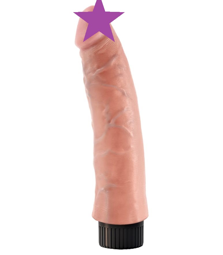 Do you want your first vibrator to look and feel just like t... King Cock - Vibrating Cock 7" - Flesh photo-2