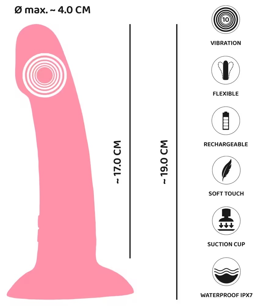 A powerful guy with a heart!
The pink vibrator, Heart Guy Pi... You2Toys - Heart Guy Vibro Dildo - Pink photo-11