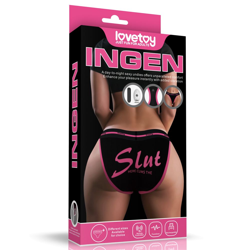 This alluring sexy undies is designed to boost your pleasure... Lovetoy - Slut Vibrating Panties L - Black photo-14