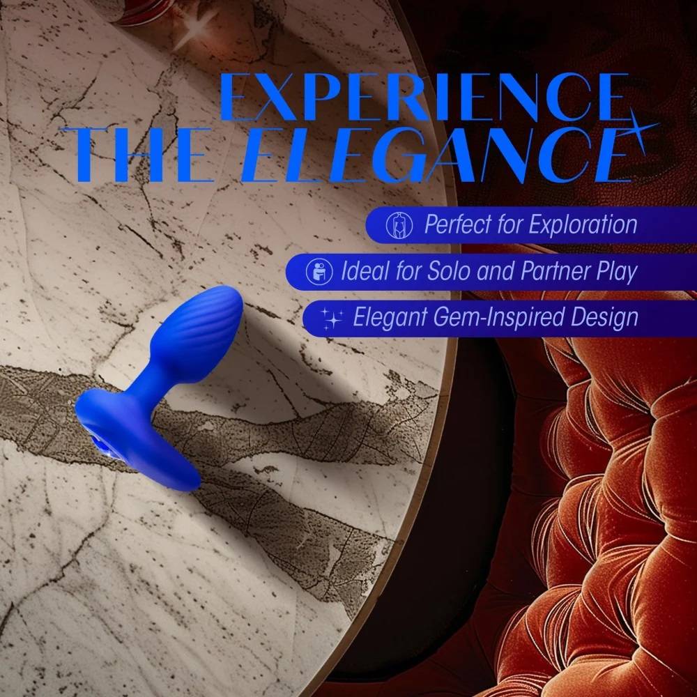 Channel your seductive charm with the Oh My Gem Mystery. Ado... Oh My Gem - Mystery Vibro Plug - Sapphire photo-5