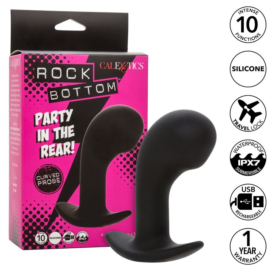 CEN - Rock Bottom 弯曲后庭震动器 - 黑色 CEN - Rock Bottom 弯曲后庭震动器 - 黑色 照片-9