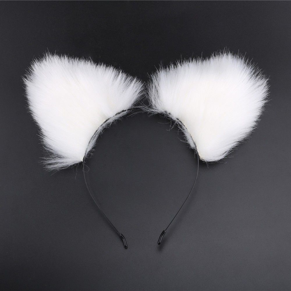 Size: Length 38-45cm
Material: Tail+aluminium alloy MT - Screwed Tail Plug with Cat Ears - White photo-2