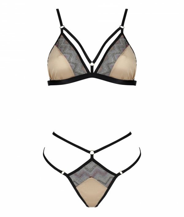 Beautiful lingerie with a sensual accent? Nobody will pass b... Casmir - Indila Set - Gold - S/M photo-6
