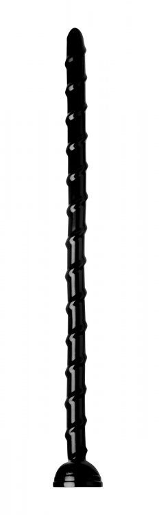 Long and thin for deep, slithering stimulation! This firm, b... Hosed - 1″ Swirl Hose - 18″ Long - Black photo-2