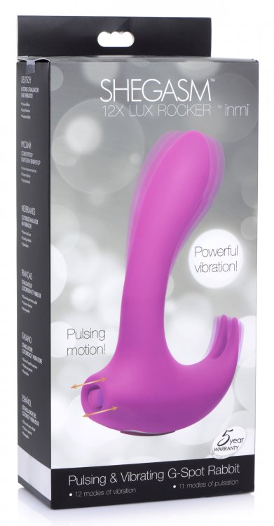 A myriad of intense stimulations for endless options of play... Inmi - 12X Lux Rocker Pulsing Vibe - Purple photo-10