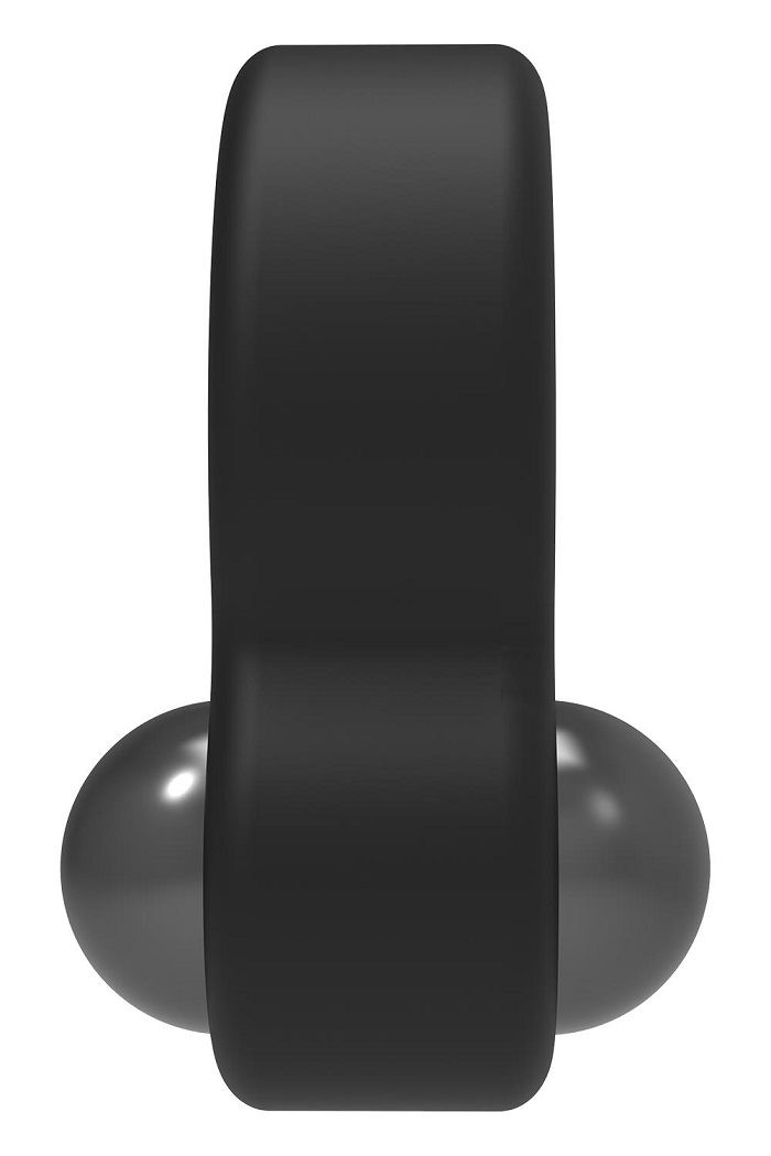 This Ramrod penis ring features an extension that holds up t... Dreamtoys - Ramrod Dual Weight Cock Ring - Black photo-5