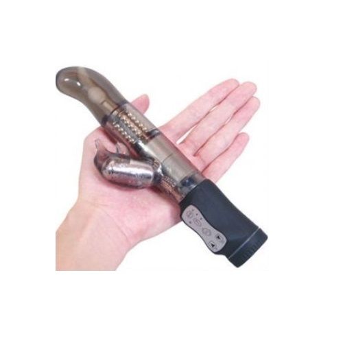 細身型靜音防水按摩棒登場。 7段振動模式、規格適中!小海豚直接刺激G點區。正反開關的新配置。超越其他電動器的性能。完美的... ToysHeart - Sophia 兔子震動棒 - 煙燻黑 照片-2