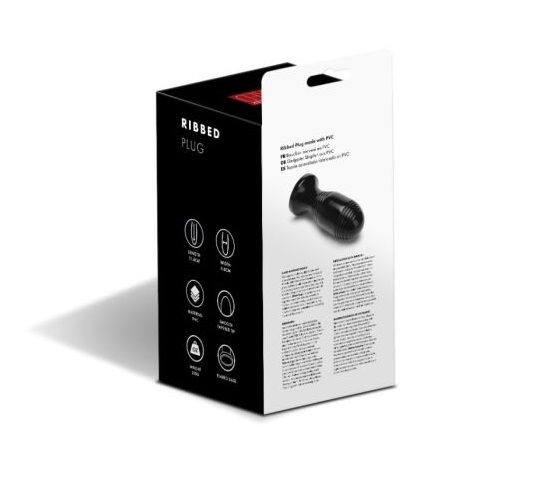 Enhance your anal play with a pleasure-enhancing plug design... Prowler - Ribbed Anal Plug - Black photo-5