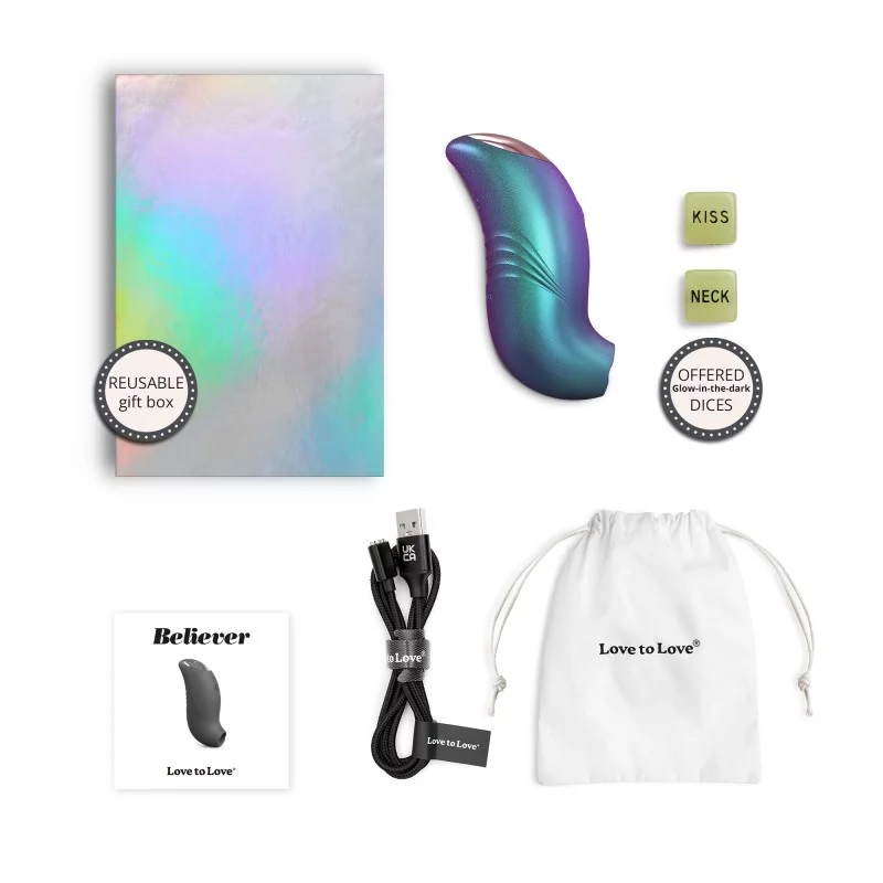The perfect compact hand ergonomic shape - specifically desi... Love to Love - Believer Clit Stimulator - Turquoise photo-8